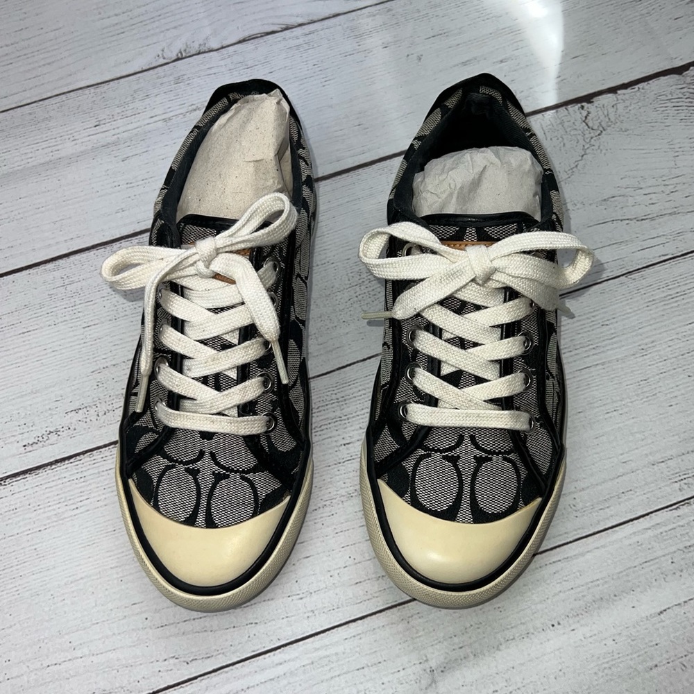Womens Coach Barrett Signature Canvas black Sneakers size 5.5 - Picture 13 of 15